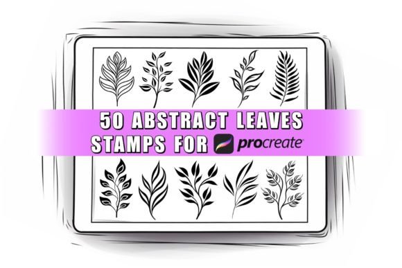 Download 50 Abstract Leaves Procreate Stamps - Leaves procreate stamps Collection