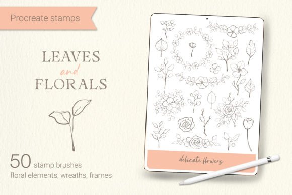 Download Leaves and Florals Procreate Stamps - Premium Resources