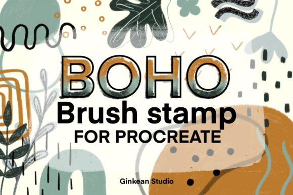 Download Abstract Shape Brush Stamp for Procreate - Shape Collection