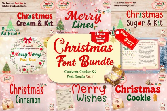 Download Christmas Font Bundle - Premium Resources