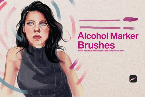 Download 10 Alcohol Marker Brushes Procreate - Brushes procreate Collection