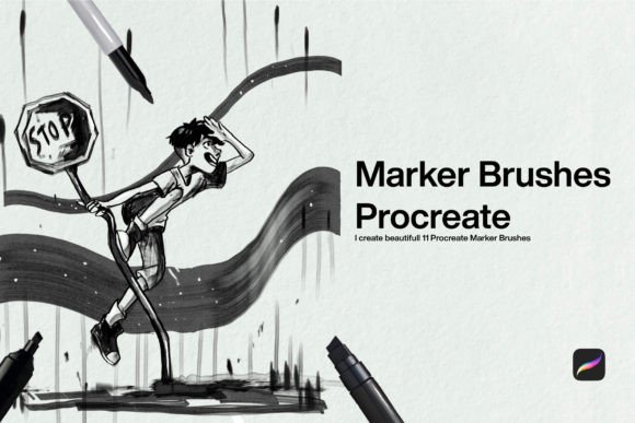 Download 10 Marker Brushes Procreate - Brushes procreate Collection