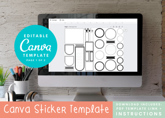 Download Canva Colorful Shapes Planner Stickers - Shape Collection