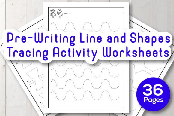Download PreK Line and Shapes Tracing Worksheets - Shape Collection