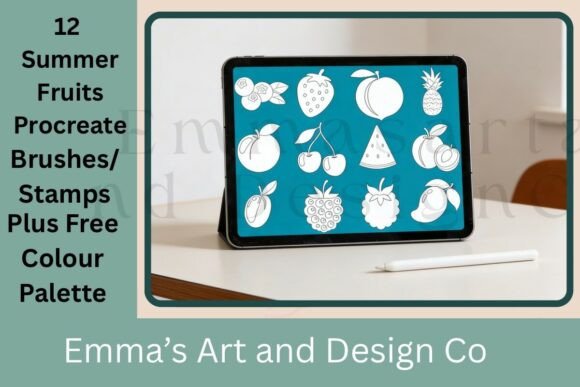 Download Summer Fruit Brushes Procreate Stamp Set - Brushes procreate Collection
