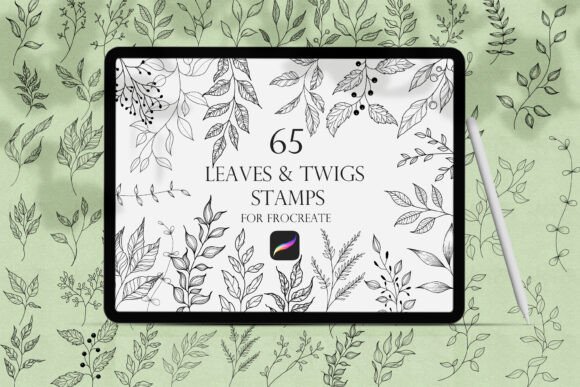 Download Leaves &amp; Twigs Procreate Stamps Bundle - Premium Resources