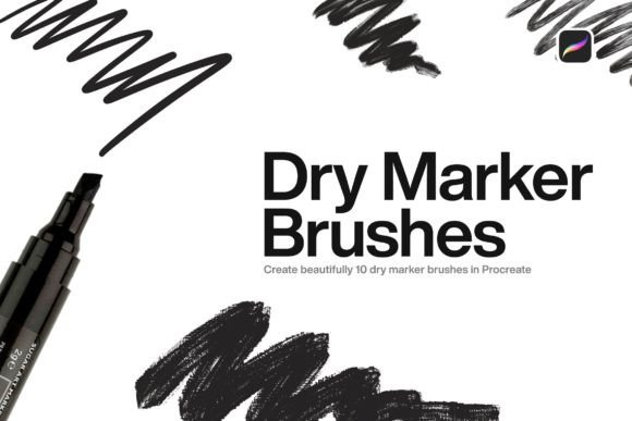 Download 10 Dry Marker Brushes Procreate - Brushes procreate Collection