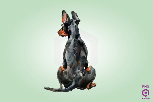 Download Doberman Pinscher'S Back Clipart - Premium Bundle